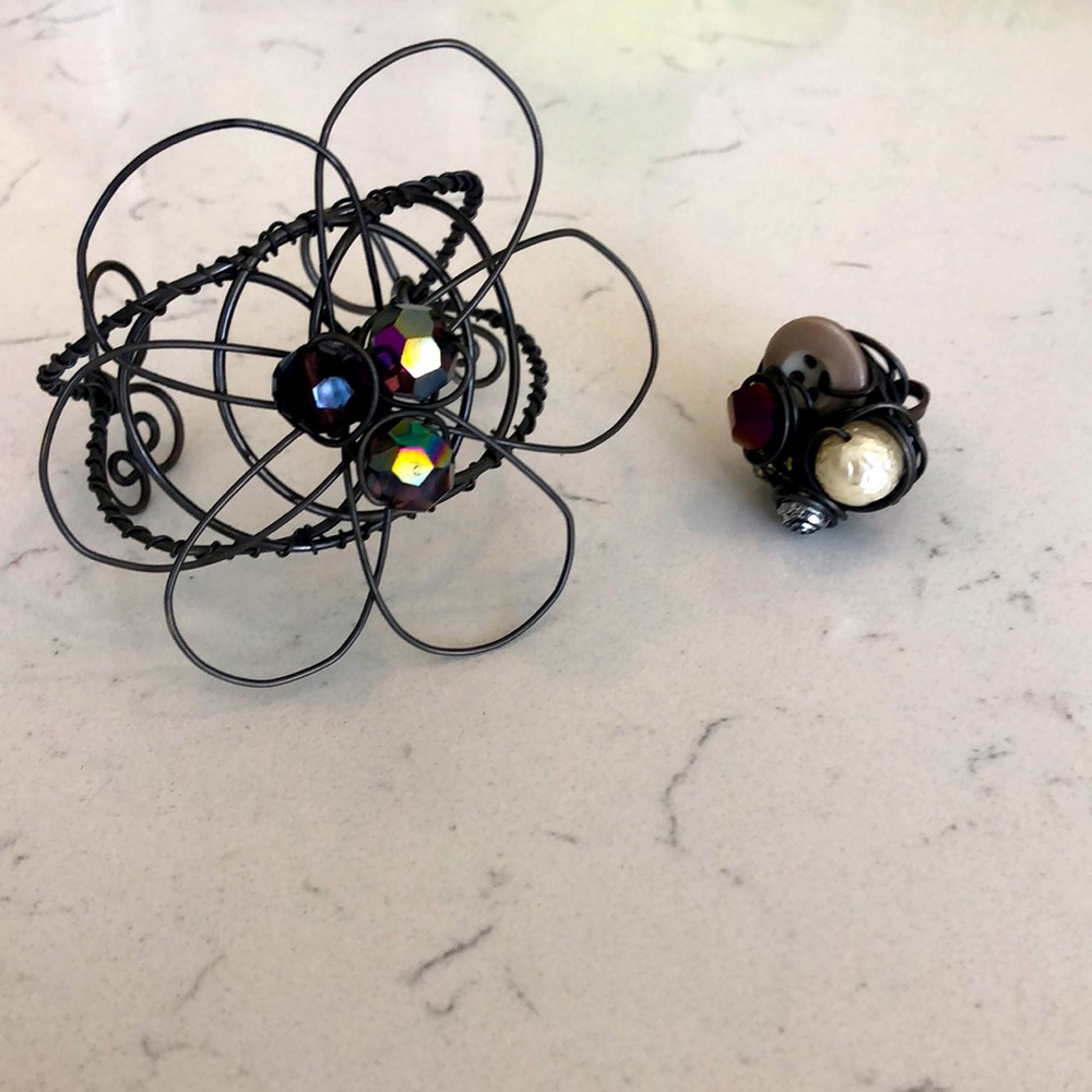 Funky ring and bracelet set